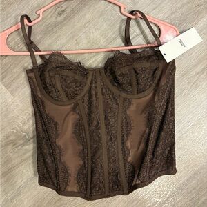 NWT Urban Outfitters Brown Corset